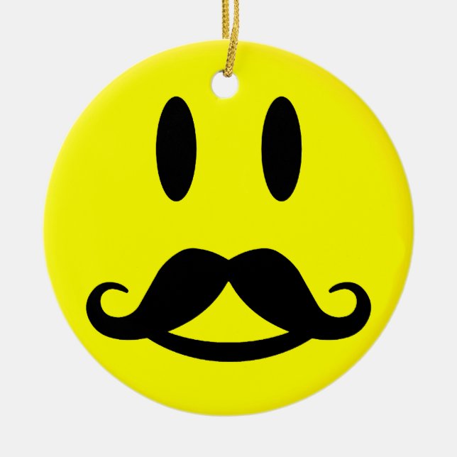 Lycklig & Arg Mustache ornament (Framsidan)