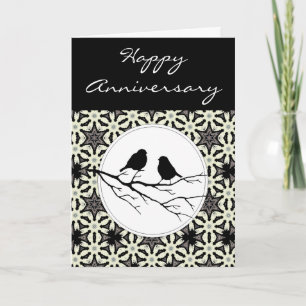 Lycklig-årsdag 2 Fåglar till en ludd Kort