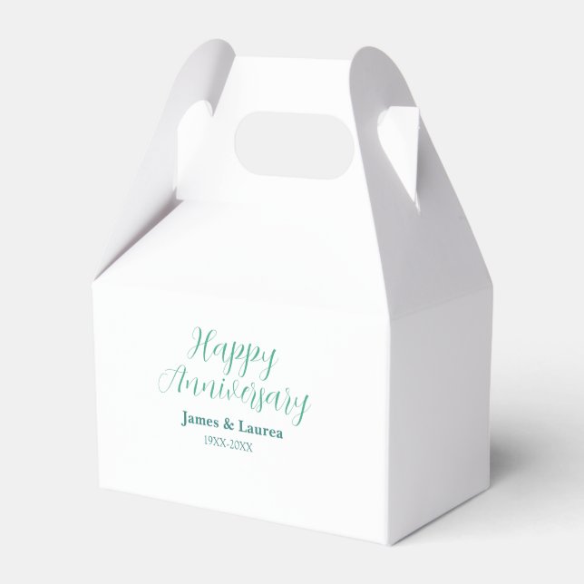 Lycklig årsdag bröllop namn datum år enkel mi presentaskar (Framsidan Sidan)