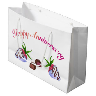 Lycklig årsdag chokladtäckta jordgubbar