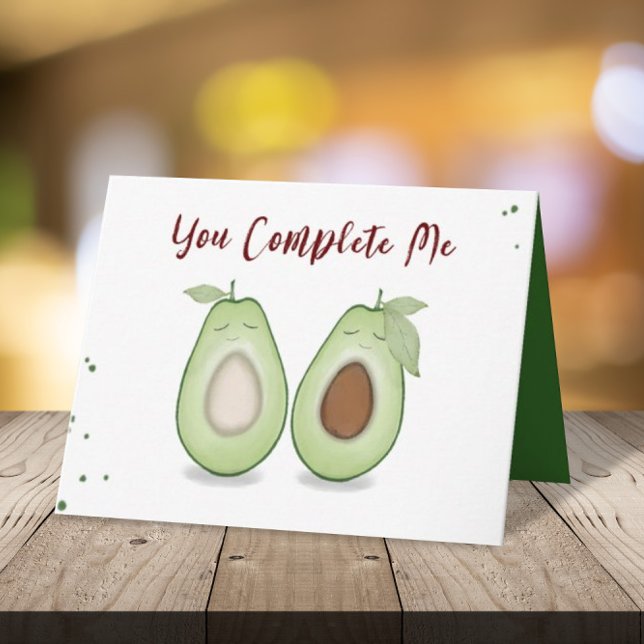 Lycklig-årsdag Cute Funny Simple Avocados Kort (Skapare uppladdad)