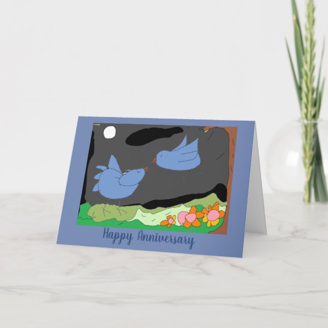 Lycklig årsdag för något att säga med Drawlingss Kort (Framsida)
