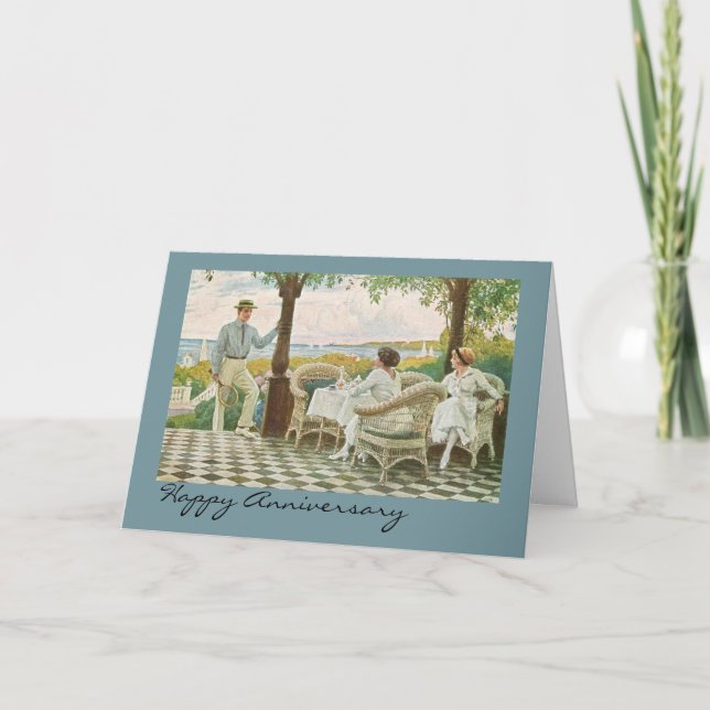 Lycklig årsdag för tennisälskare kort (Framsida)