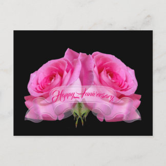 Lycklig årsdag Rosa Rosor Samlarpostkort Vykort