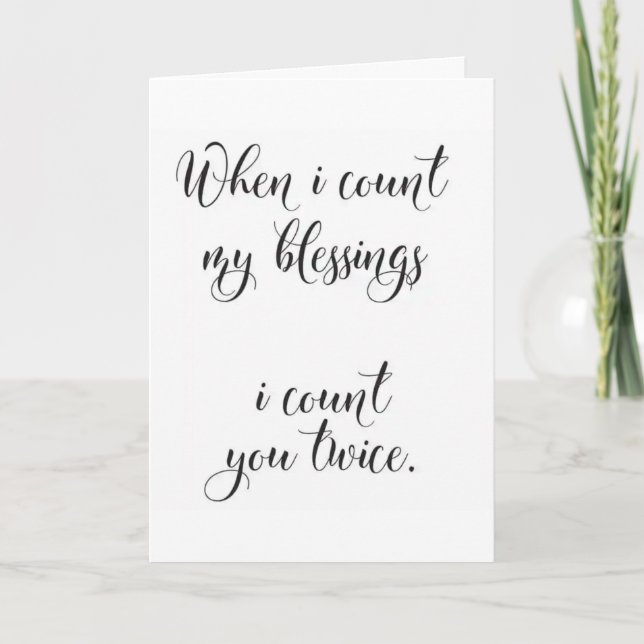 LYCKLIG ÅRSDAG TILL MIN "BLESSING IN LIFE" KORT (Framsida)