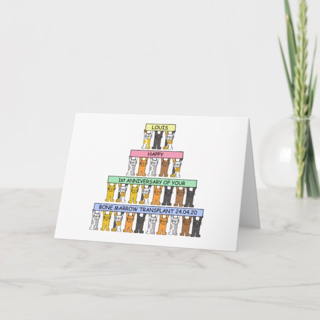 Lycklig-årsdagen av Bone Marrow Transplant Louis. Kort (Framsida)