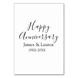 Lycklig-årsdagen bröllop namn, datum år efter år: bordsnummer