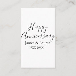Lycklig-årsdagen bröllop namn, datum år efter år: visitkort