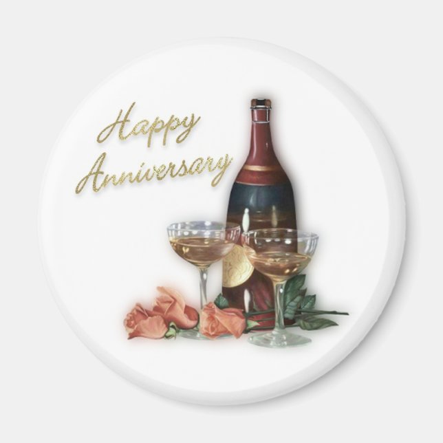 Lycklig-årsdagen Firande Magnet (Framsidan)