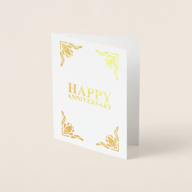 Lycklig-årsdagen Folierat Kort (Framsida)