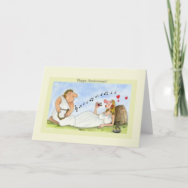 Lycklig-årsdagen, Kärlek, Musik, Vin Firande Kort (Framsida)