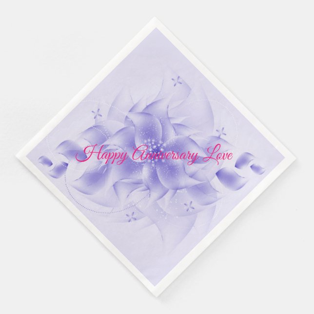 Lycklig-årsdagen Kärlek Pappersservett (Hörn)