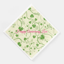 Lycklig-årsdagen Kärlek Pappersservett