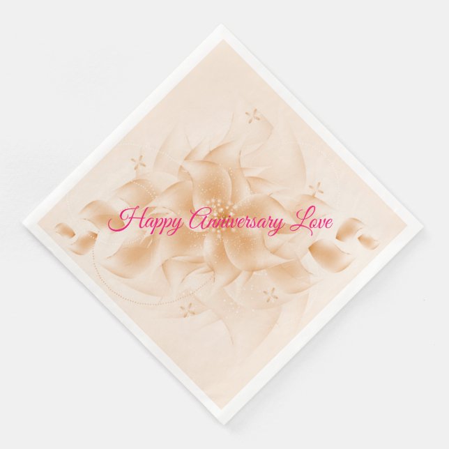 Lycklig-årsdagen Kärlek Pappersservett (Hörn)