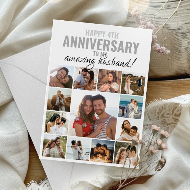 Lycklig-årsdagen Make | Foto för frukost Kort (Capture cherished moments and heartfelt love in one beautifully designed card.)