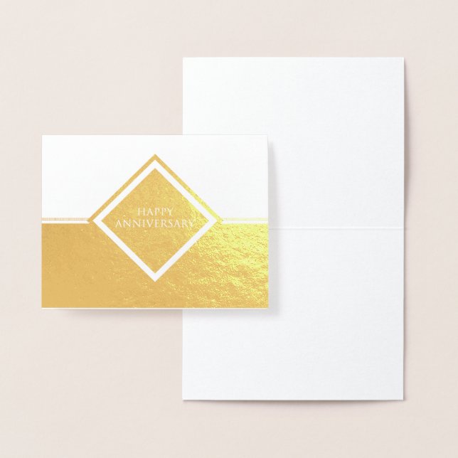 Lycklig-årsdagen Rand Folierat Kort (Display)