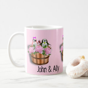 Lycklig-årsdagen Red Vin Penguin Mugg