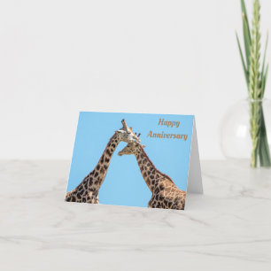 Lycklig-årsdagen Romantic Giraffe par Kort