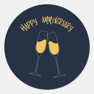 Lycklig-årsdagen Runt Klistermärke