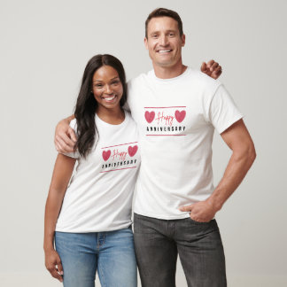 Lycklig-årsdagen T-Shirt - Romantic Gift for Coup