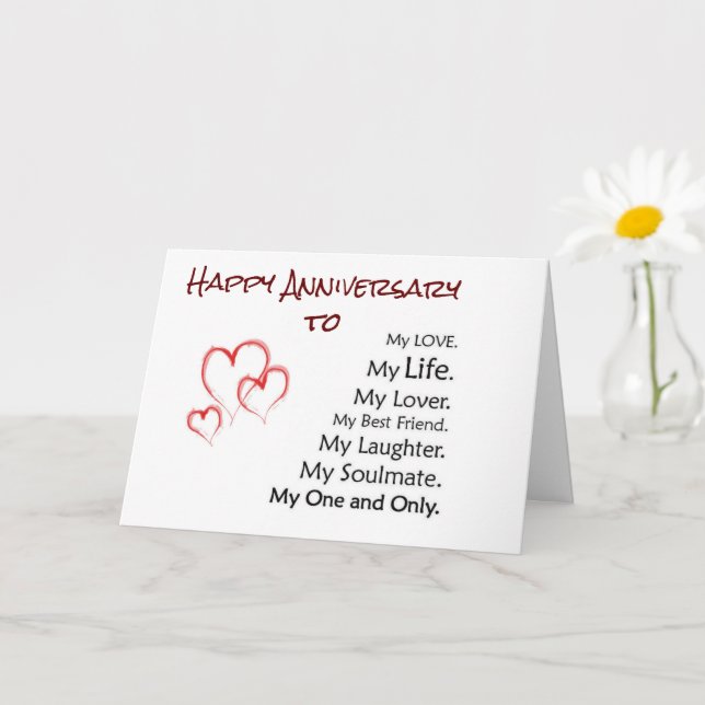 LYCKLIG **ÅRSDAGEN** TILL KÄRLEK I MITT LIV KORT (Liten växt)