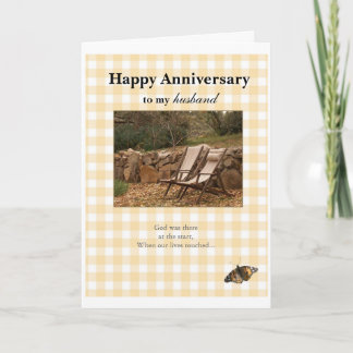 Lycklig-årsdagen, till min, husban kort