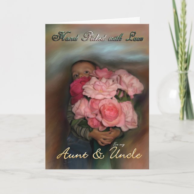 Lycklig-årsjubileet Moster & farbror Ro Kort (Framsida)