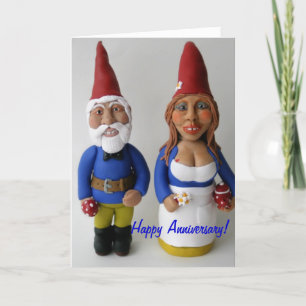 Lycklig-årsjubileum - Gnome Coucard Helgkort