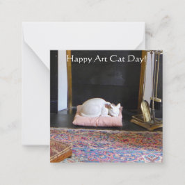 Lycklig Art Cat Day! Anteckningskort