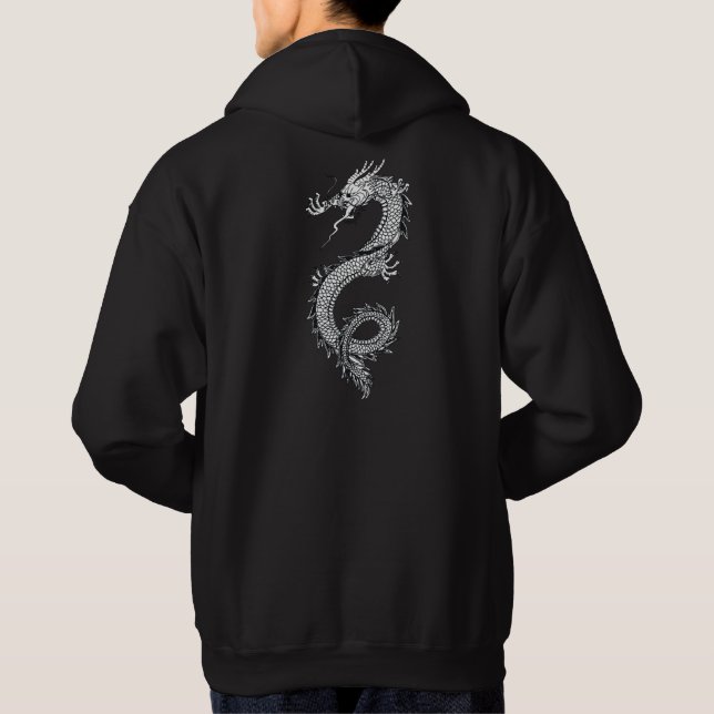 Lycklig asiatisk draketatueringstil munkjacka (Baksida)