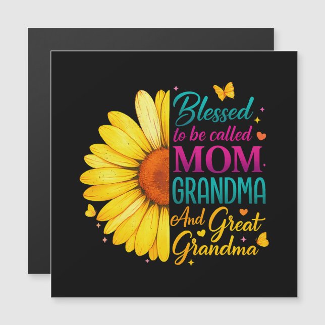 Lycklig att kallas mamma mormor farmor (Fram/baksida)