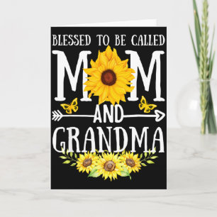 Lycklig att kallas mamma och mormor blommig söt kort