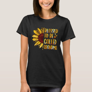 Lycklig att kallas mormor söt solros mamma t shirt