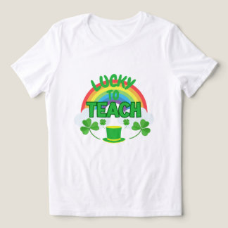 Lycklig att undervisa – St. Patrick's Day T-Shirt