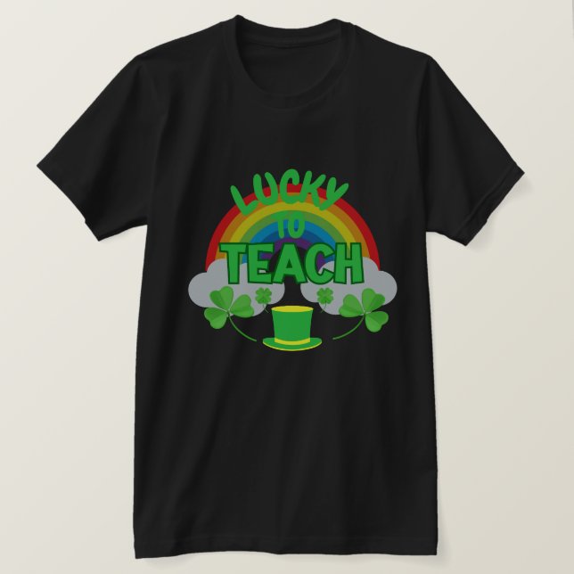 Lycklig att undervisa – St. Patrick's Day T-Shirt  (Design framsida)