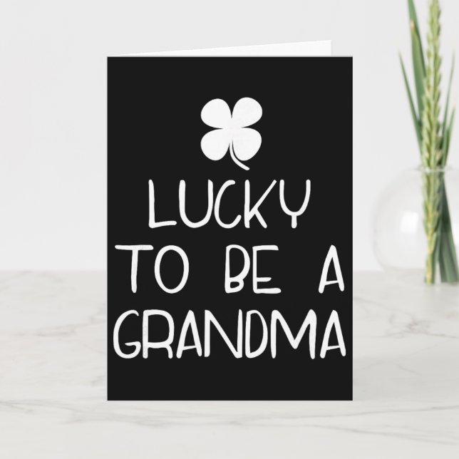 Lycklig att vara en mormor St. Patrick's Day Rolli Kort (Framsida)