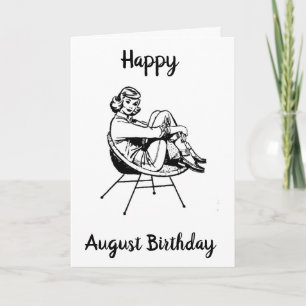 LYCKLIG ***AUGUSTI BIRTHDAY*** TILL DIG! KORT