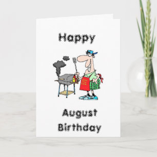 LYCKLIG ***AUGUSTI BIRTHDAY*** TILL GRILLER! KORT