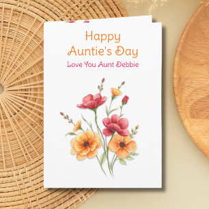 Lycklig Auntie's Day Kort