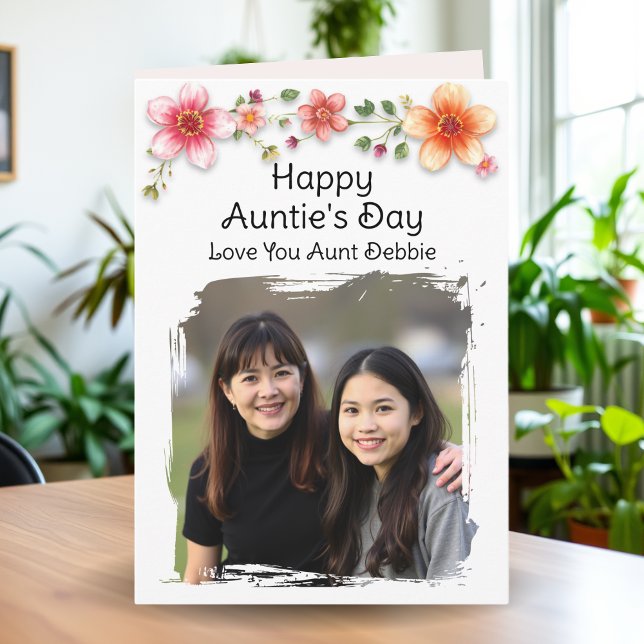 Lycklig Auntie's Day | Personlig Photo Kort (Skapare uppladdad)