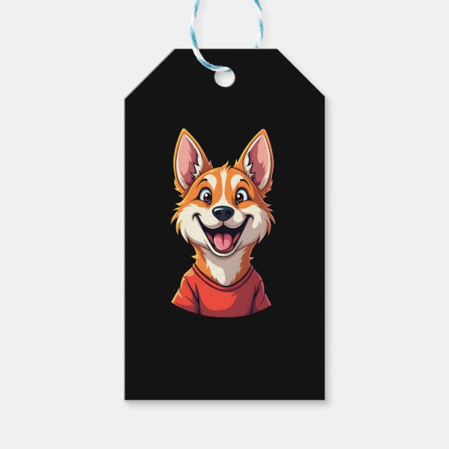 Lycklig Australian Cattle Hund Tanktop Presentetikett (Framsidan)