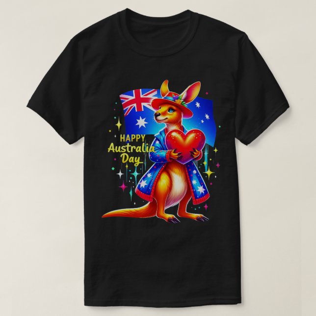 Lycklig Australien Dag 1 T Shirt (Design framsida)