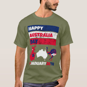 Lycklig Australien Dagen den 26 januari T-Shirt