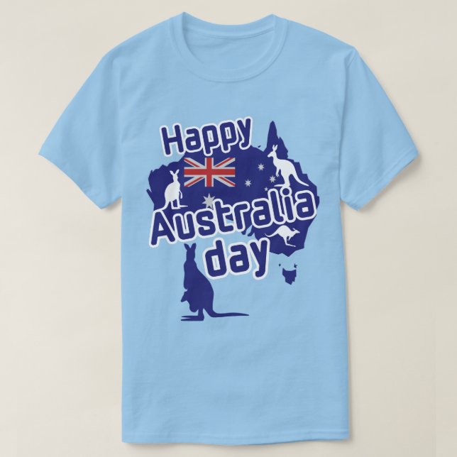 Lycklig Australien-dagen T Shirt (Design framsida)