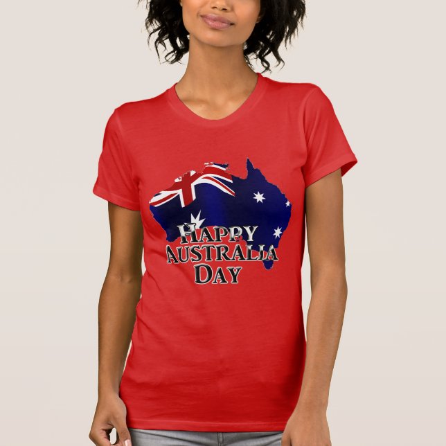 Lycklig Australien-dagen T-shirt (Framsida)