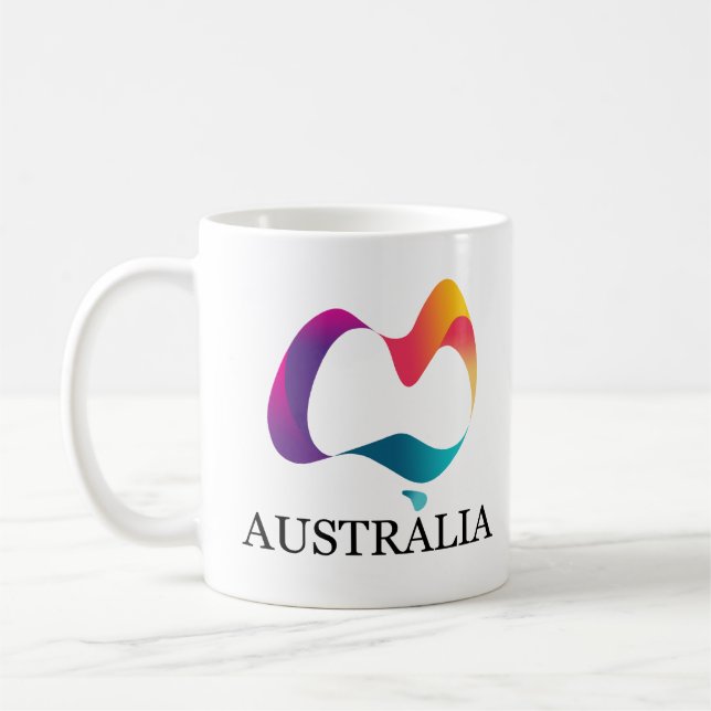Lycklig Australien Kaffemugg (Vänster)