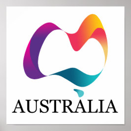 Lycklig Australien Poster