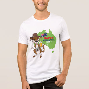 Lycklig Australiens dag Kangaroo Koala T Shirt