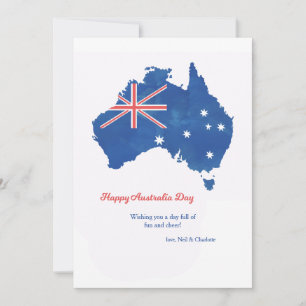 Lycklig Australiens dagskort Meddelande