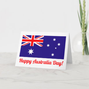 Lycklig Australiens hälsningskort med flagga Kort
